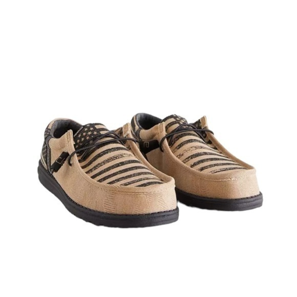 Hey Dude Wally Funk Shoe Badlads Patriotic Flag/Buckle Limited‎ Edition Size 11